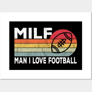 MILF Man I Love Football Retro Vintage Sports Posters and Art